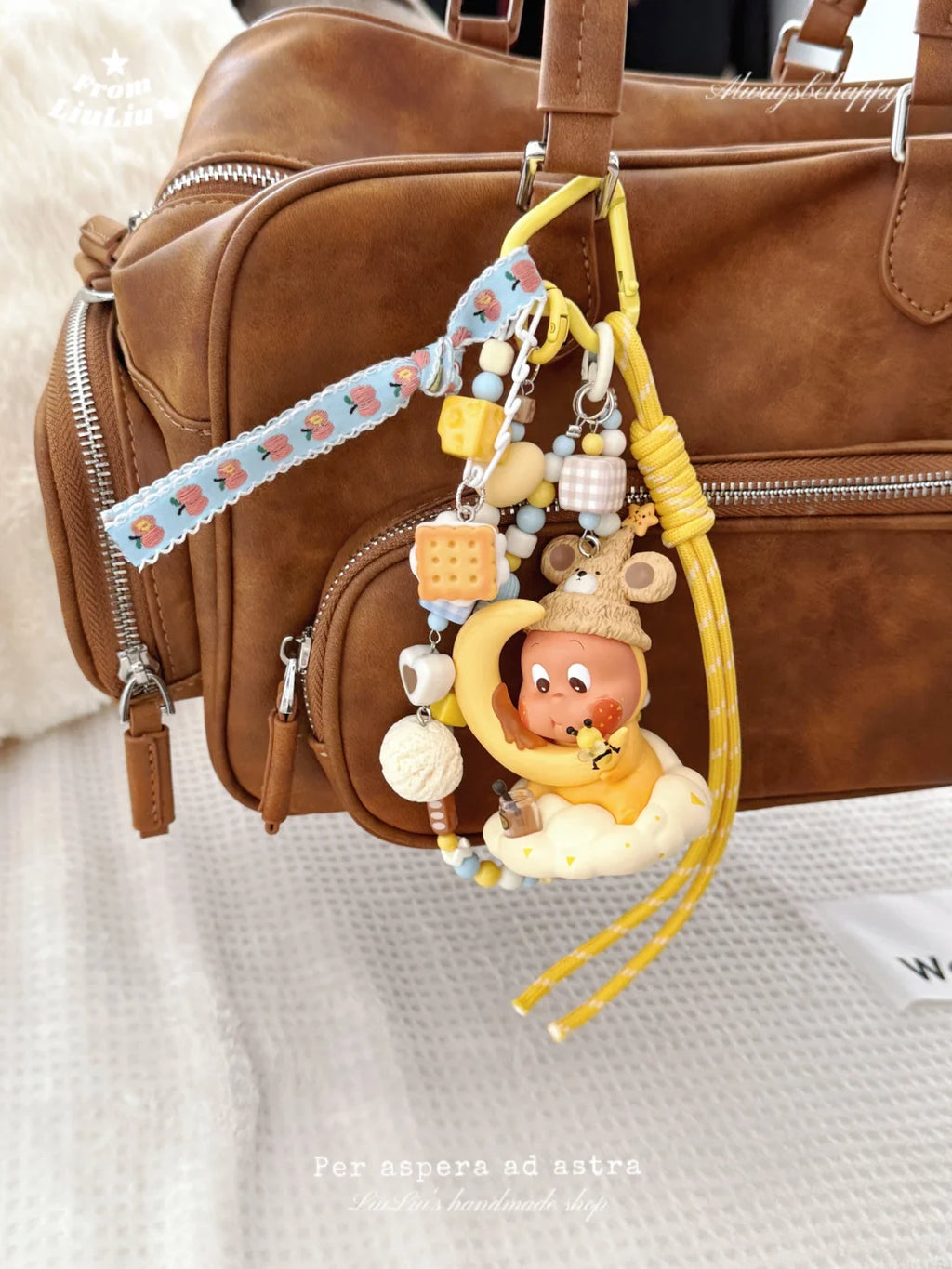 DIY Bag Charm – Handmade Cute Kawaii StarMan Keychain Accessory