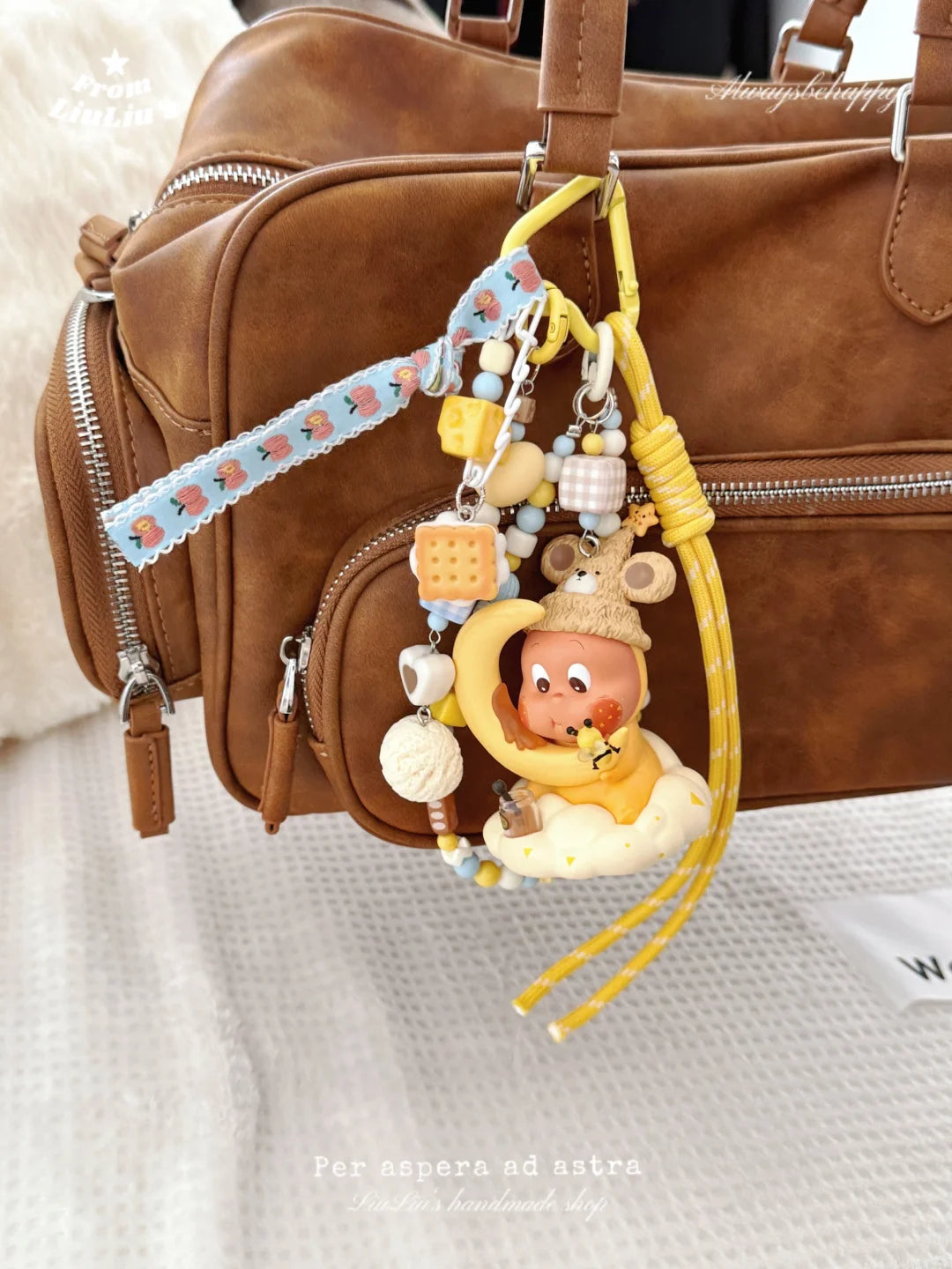 DIY Bag Charm – Handmade Cute Kawaii StarMan Keychain Accessory