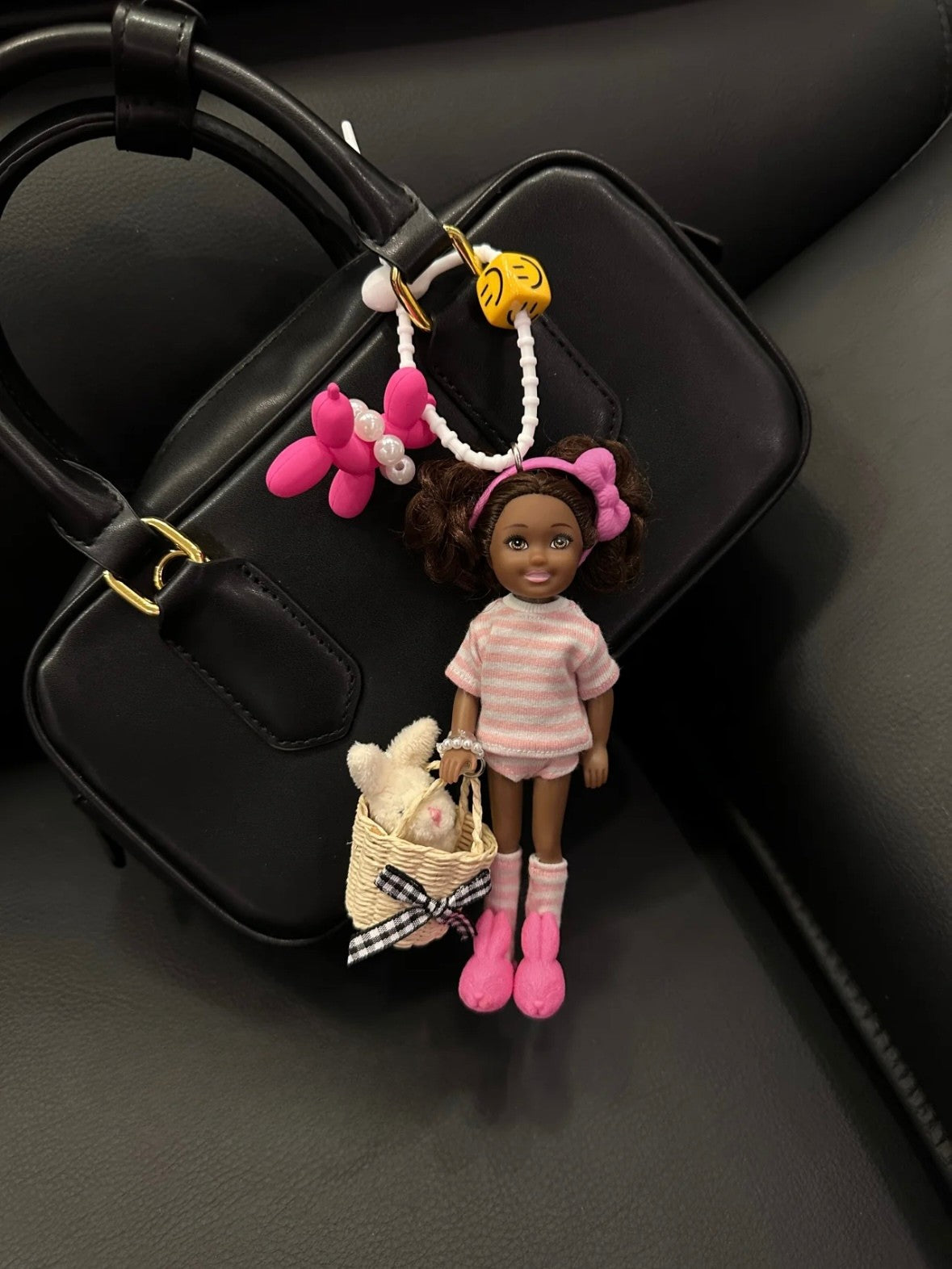Handmade Barbie Bag Charm for little girl unique fashionable charm