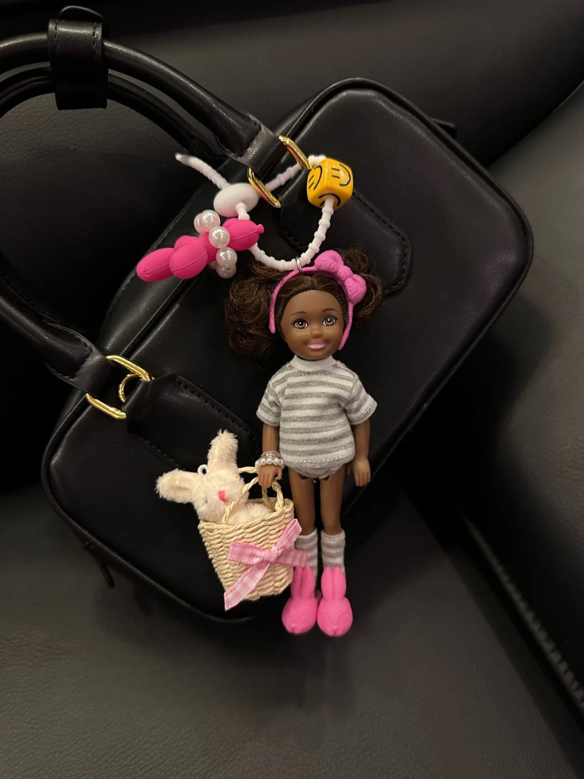 Handmade Barbie Bag Charm for little girl unique fashionable charm