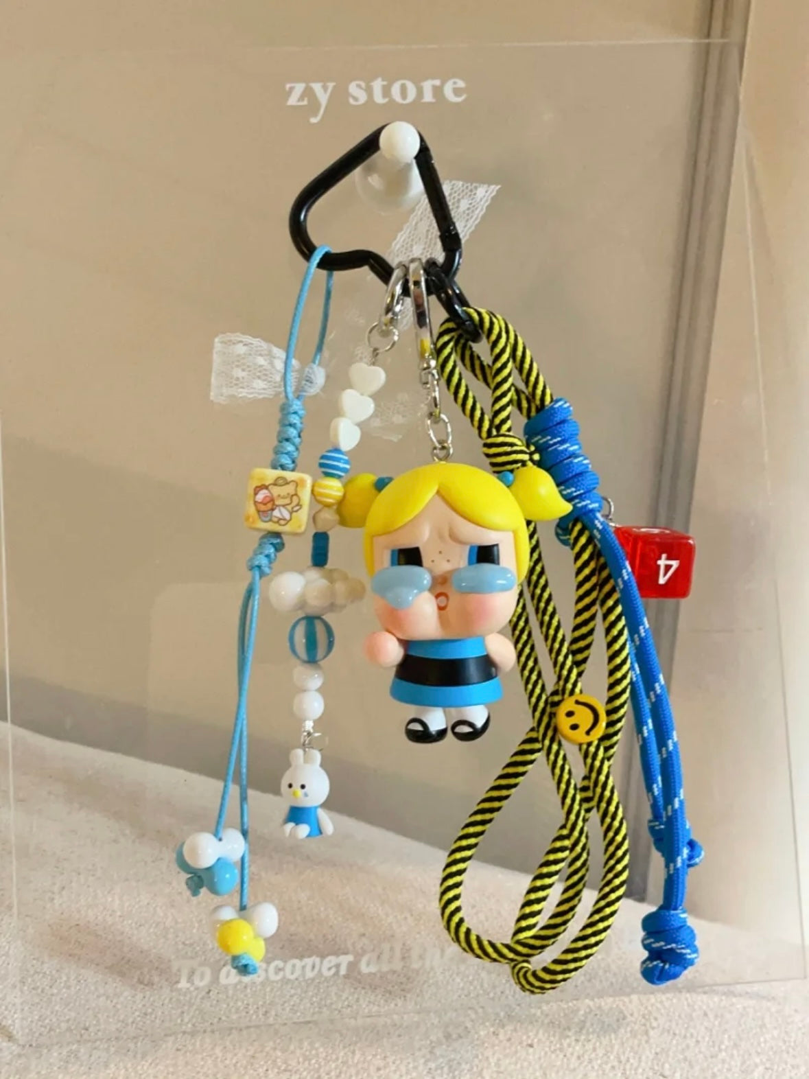 Handmade Cute Bag Charms — PinkBlossom and BlueBubble Doll Accessories