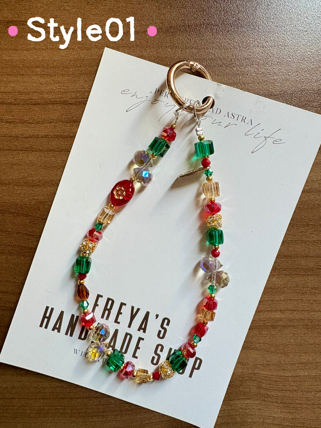 Crystal Bead Phone Charm - Detachable Lanyard - Women's Phone Wrist Strap - Fits Any Phone Model - Crystal Style