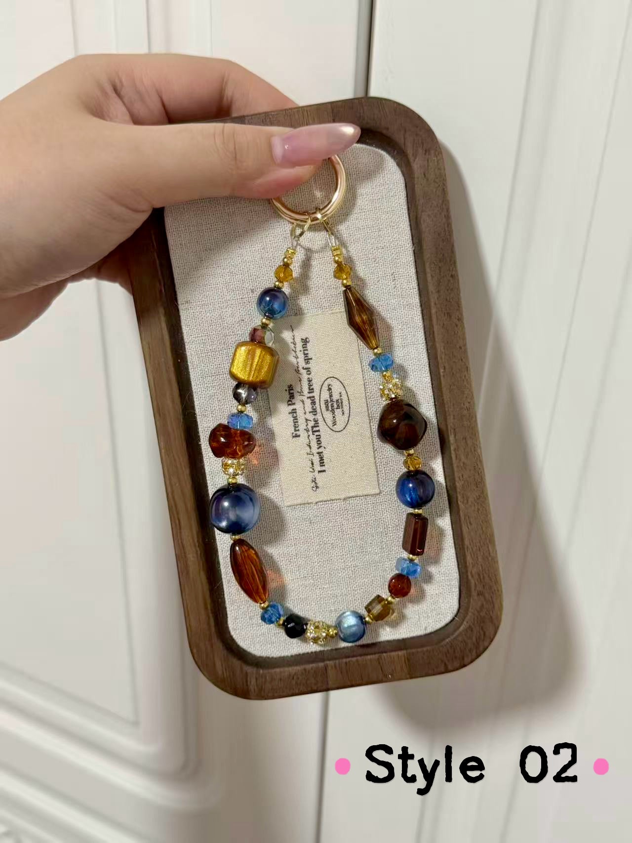 Crystal Bead Phone Charm - Detachable Lanyard - Women's Phone Wrist Strap - Fits Any Phone Model - Crystal Style