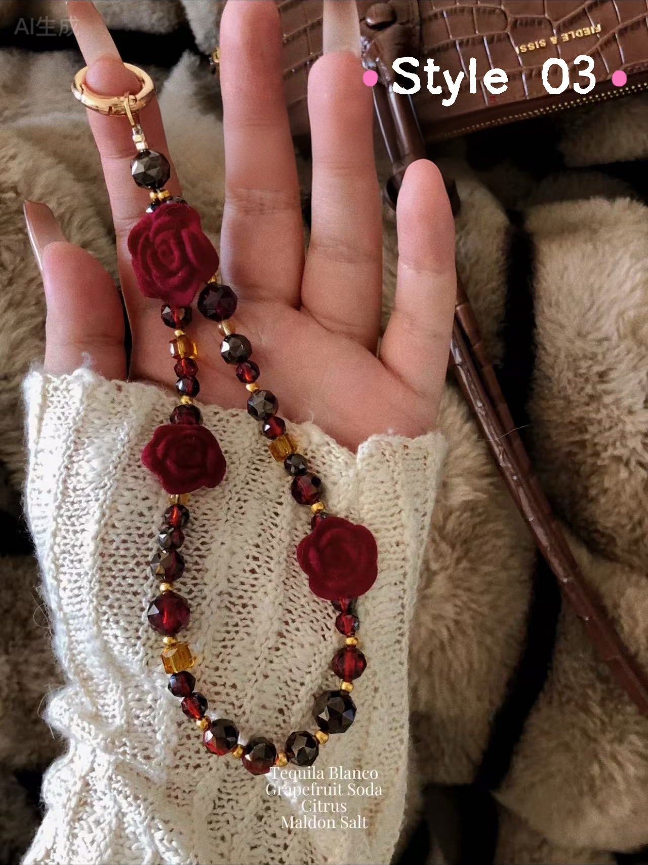 Crystal Bead Phone Charm - Detachable Lanyard - Women's Phone Wrist Strap - Fits Any Phone Model - Crystal Style