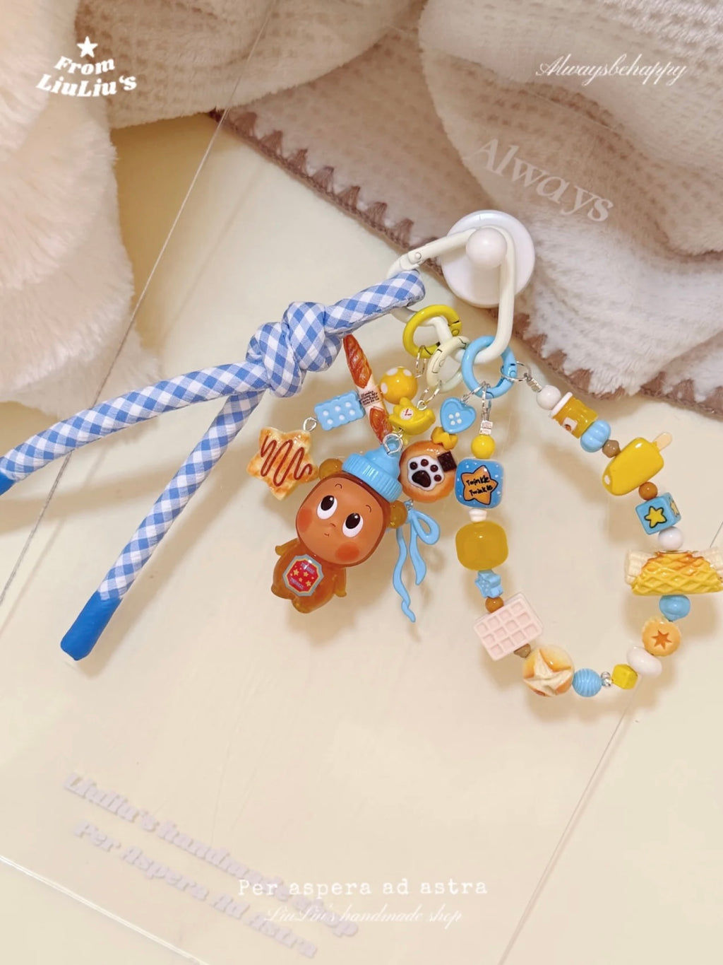 Trendy Toy modified Doll Custom Beaded Bag Charms - Unique Style Cartoon-Style Doll Bag Charms