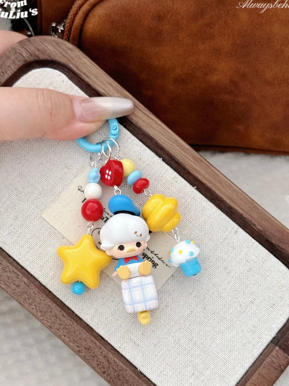 Handmade Custom Beaded Phone Charms - Trendy Toy Blind Box IP-Inspired Phone Straps