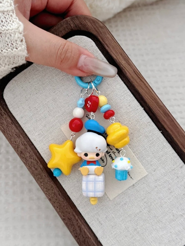 Handmade Custom Beaded Phone Charms - Trendy Toy Blind Box IP-Inspired Phone Straps