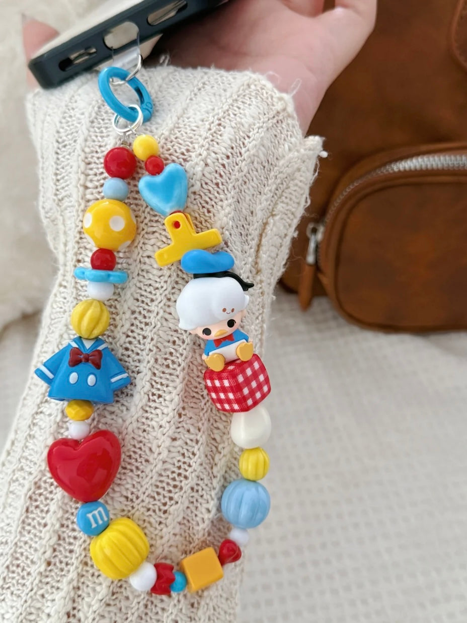 Handmade Custom Beaded Phone Charms - Trendy Toy Blind Box IP-Inspired Phone Straps
