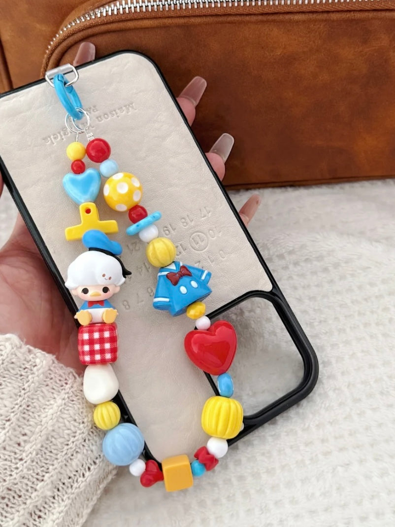 Handmade Custom Beaded Phone Charms - Trendy Toy Blind Box IP-Inspired Phone Straps