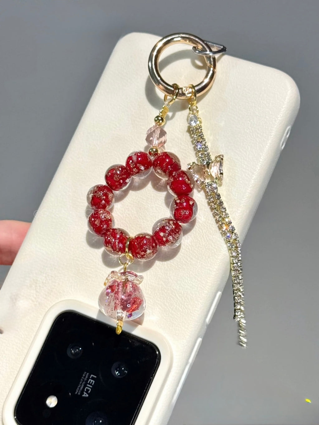 Limited Edition Christmas Collection Phone Charms—Handcrafted Glass Bead Phone Chains Make Perfect Christmas Gifts