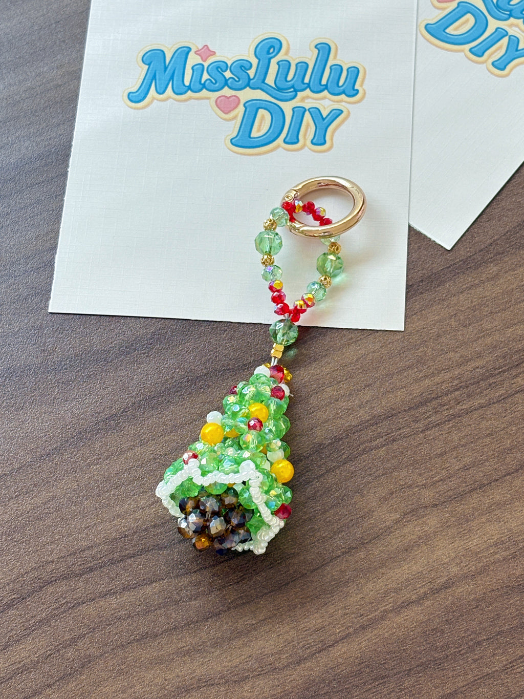 Limited Edition Christmas Collection Phone Charms—Handcrafted String Christmas Tree Phone Charms