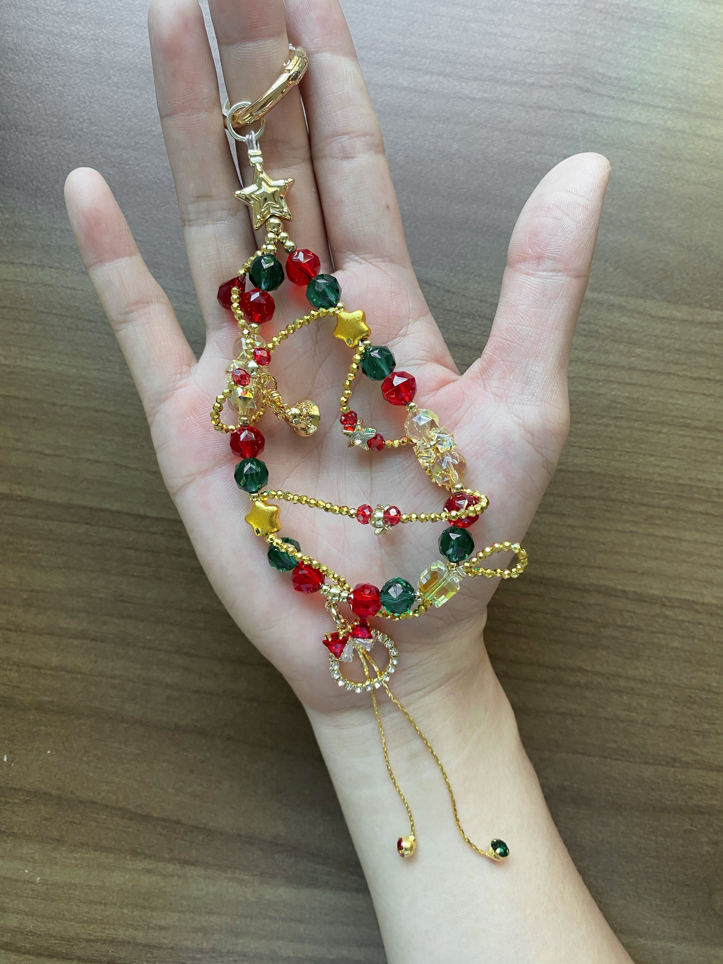 Christmas Limited Edition Beaded Phone Charm — Handcrafted Custom Christmas Gift
