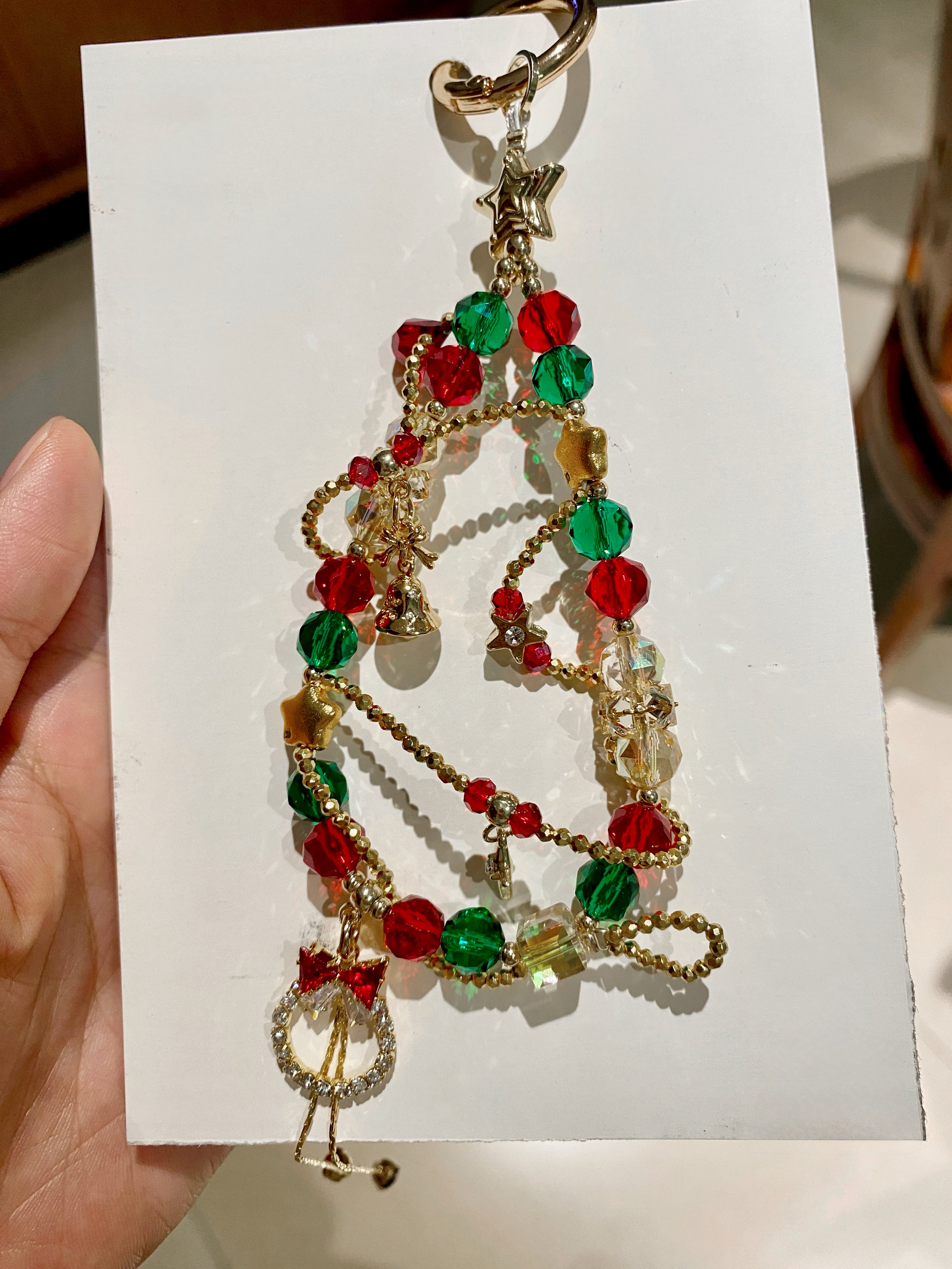 Christmas Limited Edition Beaded Phone Charm — Handcrafted Custom Christmas Gift