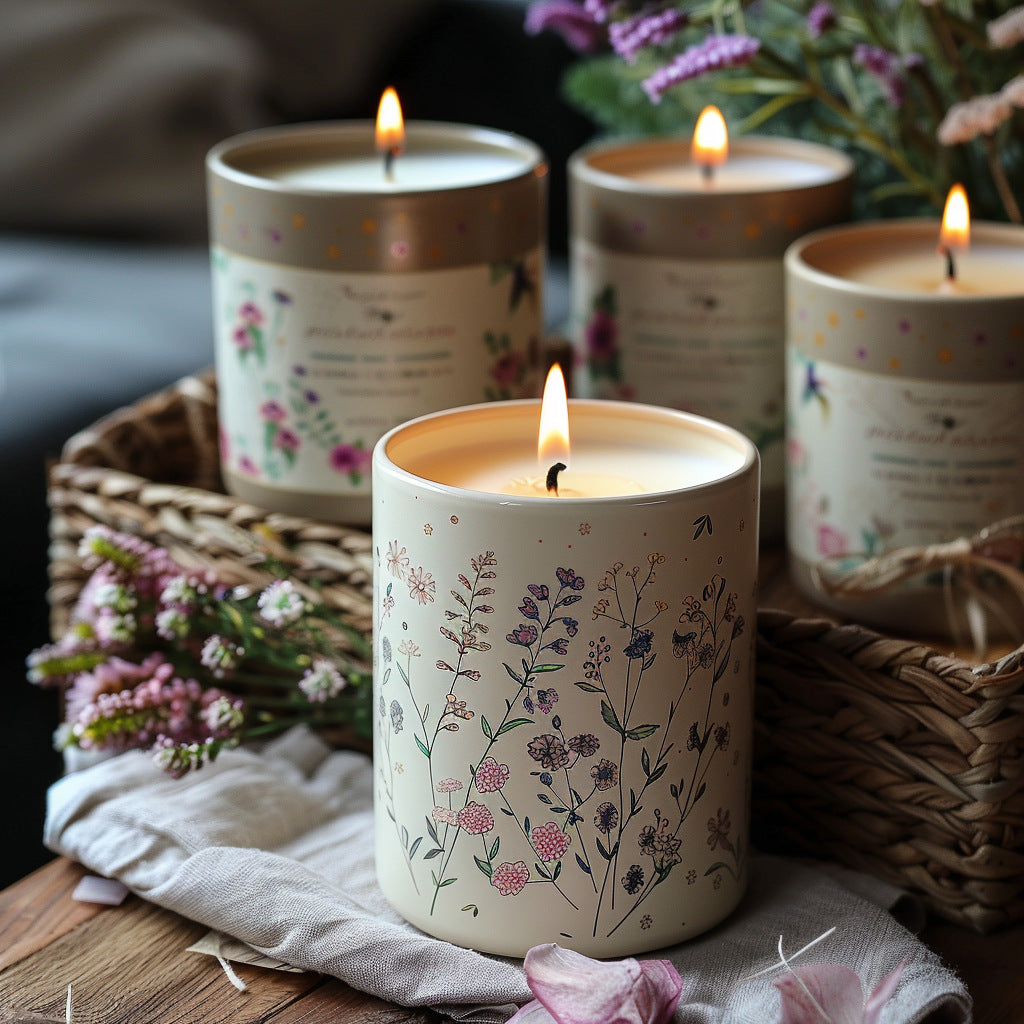 Aromatherapy products featuring vintage floral patterns | Soothing botanical bedroom fragrance gifts