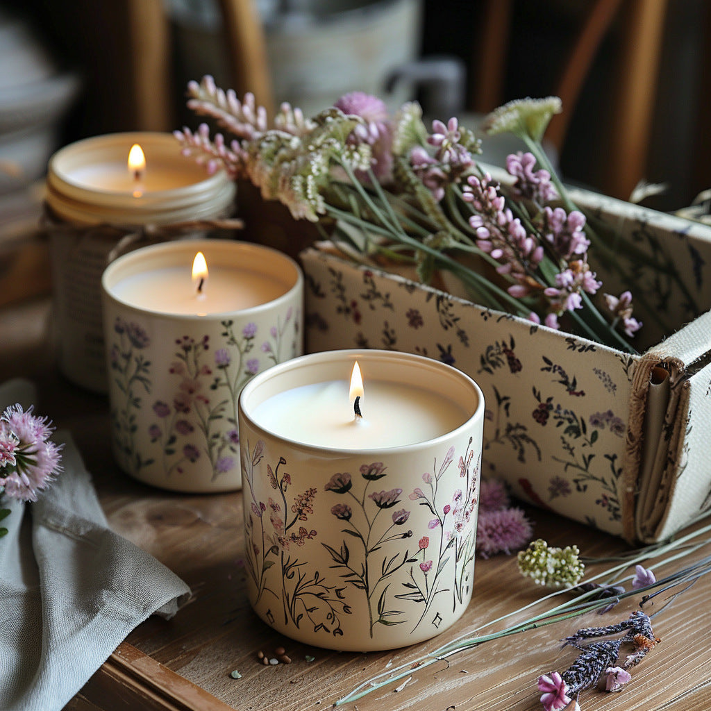 Aromatherapy products featuring vintage floral patterns | Soothing botanical bedroom fragrance gifts