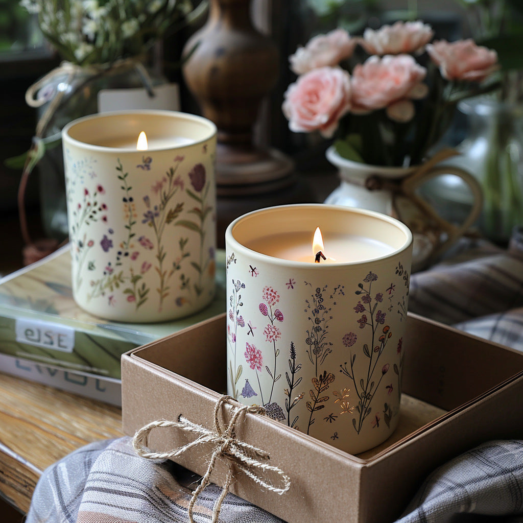 Aromatherapy products featuring vintage floral patterns | Soothing botanical bedroom fragrance gifts
